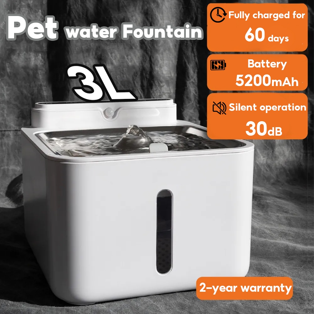 3L Automatic Pet Water Fountain with USB Charging