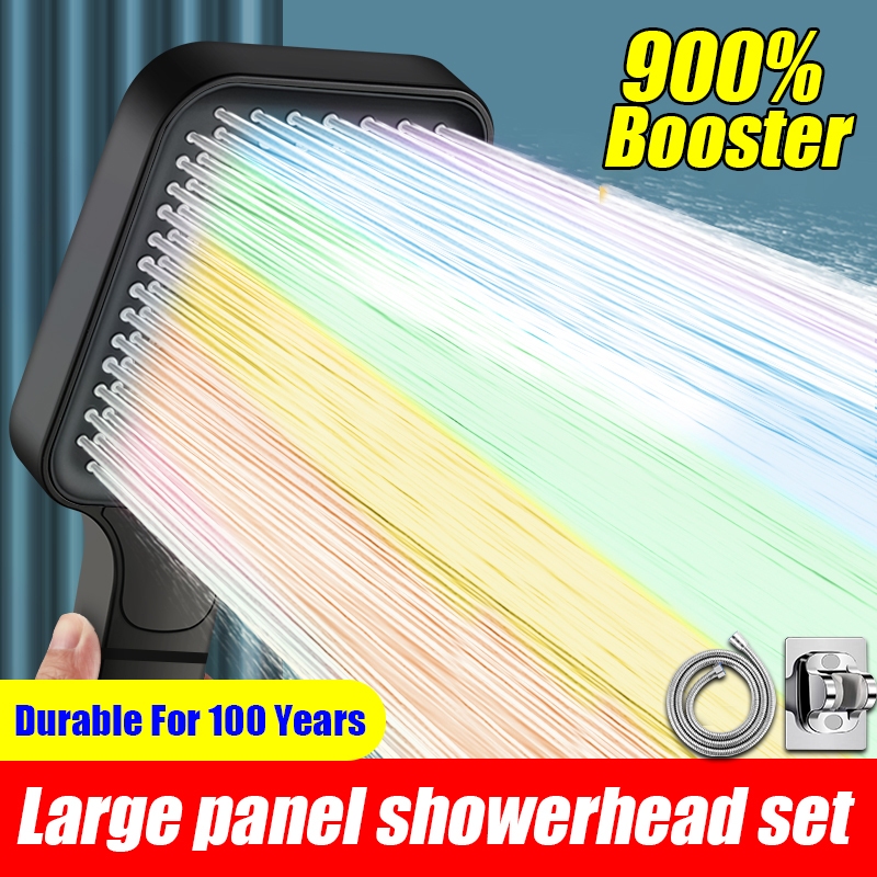 3 in 1 Shower Head With Hose Set Black High Pressure Bathroom Shower ...
