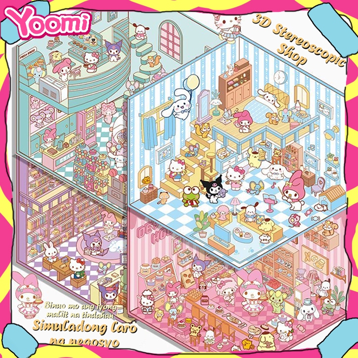 Yoomi 3D Stickers Miniature Ready Stock 【The Sanrio series】Waterproof ...