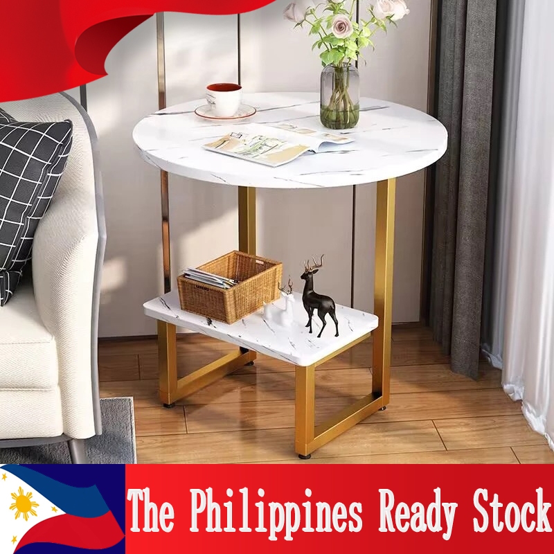 Steel Frame Legs Corner Sofa Small Round Table Coffee Table Side Table ...