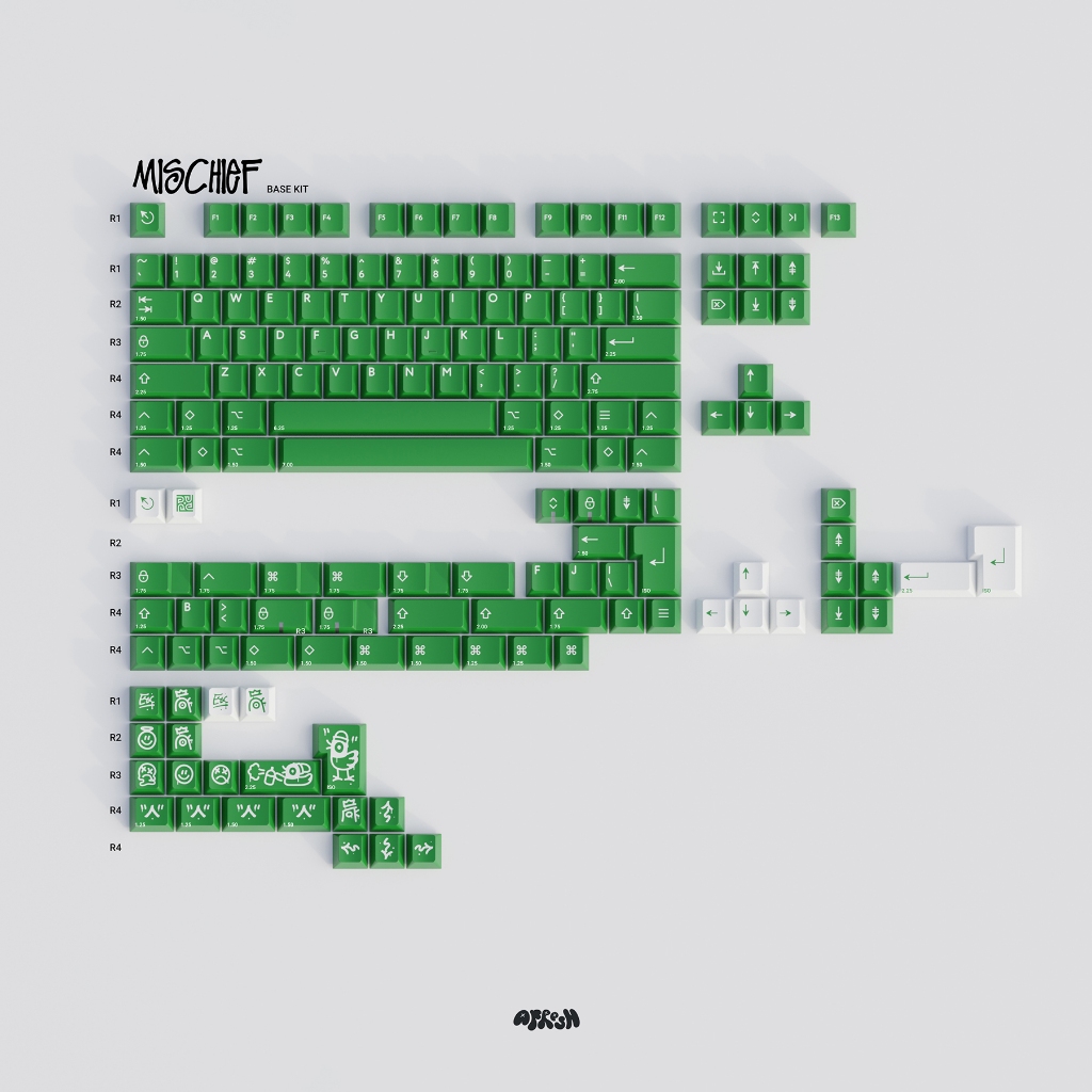 [Base kit] PBTfans Mischief ABS Doubleshot Cherry Profile MX-style ...