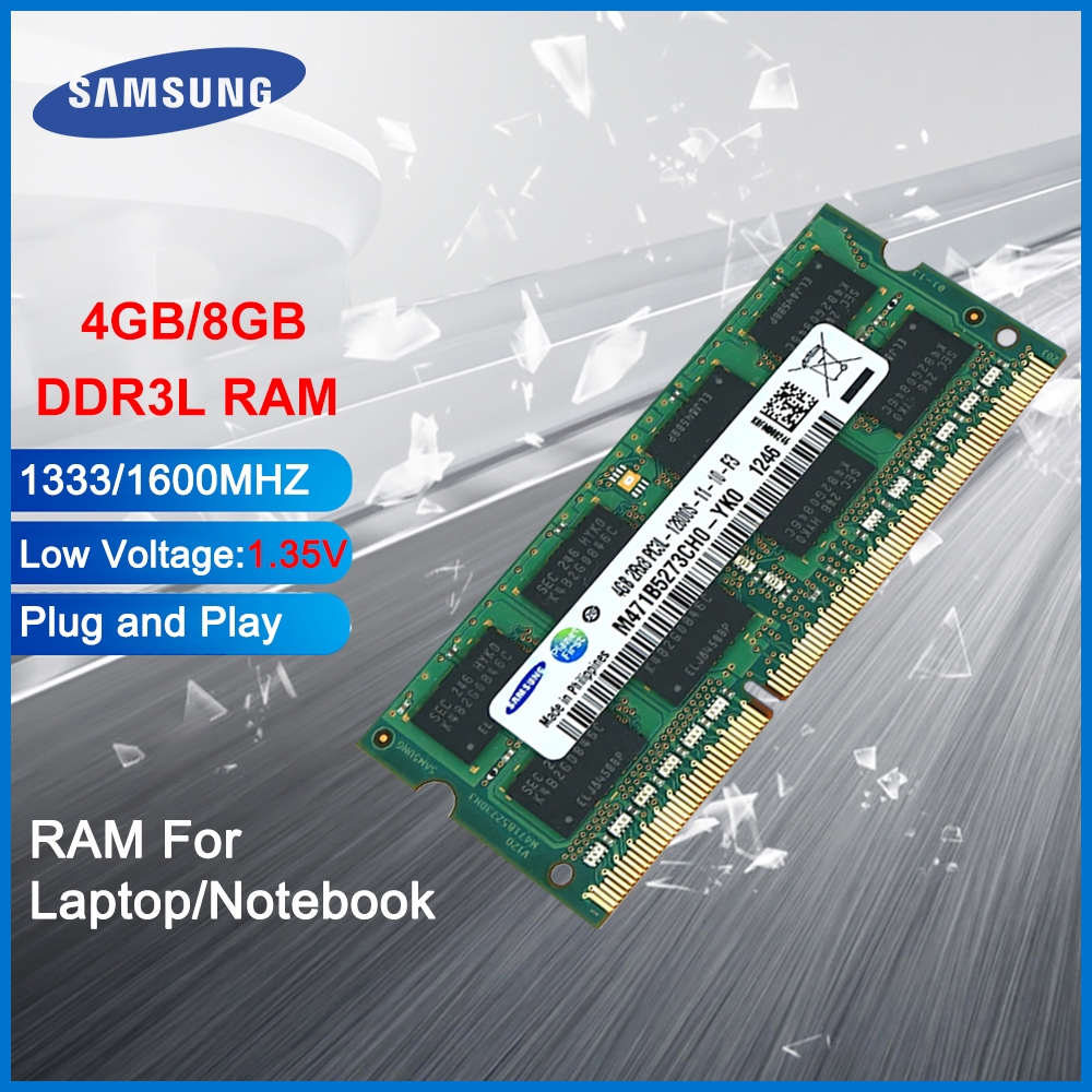 Samsung DDR3L 4Gb 8Gb RAM 1600Mhz 1333Mhz Notebook Memory 1.35V 1.5V ...