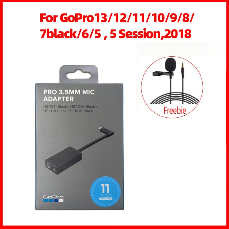 Mic Adapter For Gopro HERO 13/12/11/10 Black Gopro 2018  Vlog accessories