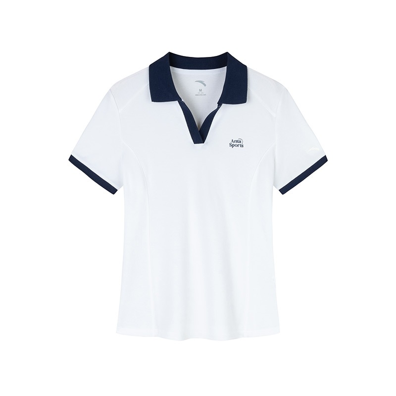 HONMA Women Spring Slanted Knit Short Sleeve Polo