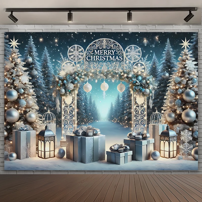 7x5ft Merry Christmas Photography Backdrop Dreamy Snow Scene Christmas ...
