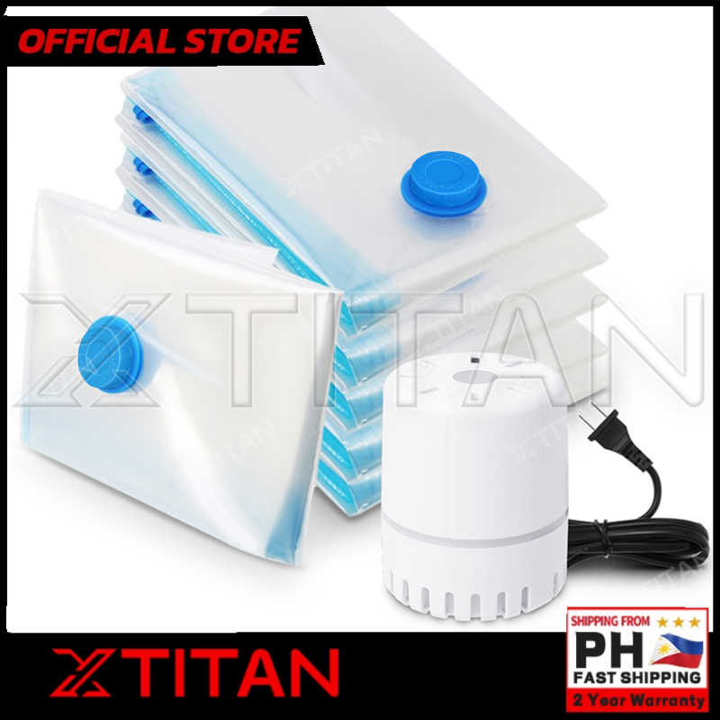 XTITAN Vacuum Compression Bag Electric Pump Super Suction Power Travel ...