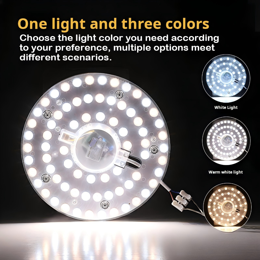 LED bulb ceiling light panel light fan light round bulb Tricolor ...