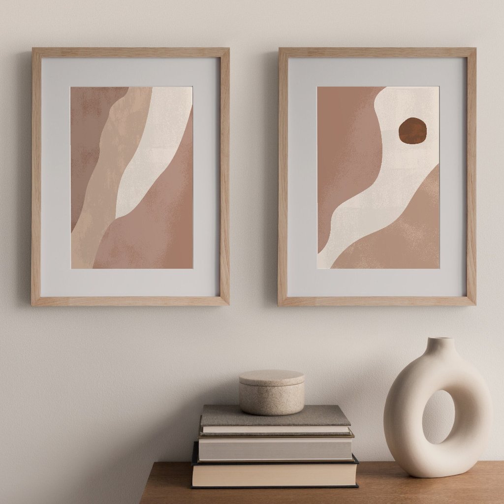 Transcendence Set Mid Century Modern Art Boho Home Decor Inspired Art ...