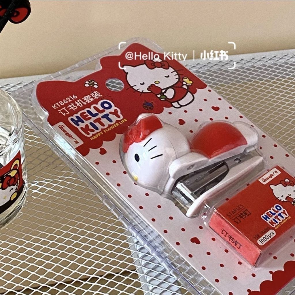 Ohaya | Hello kitty Stapler mini Portable Stapler Set with 1,000 ...