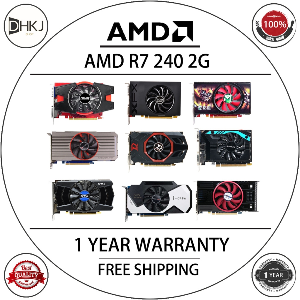 USED AMD R7 240 2GB (Random brand shipping) Graphics Card GPU Desktop ...