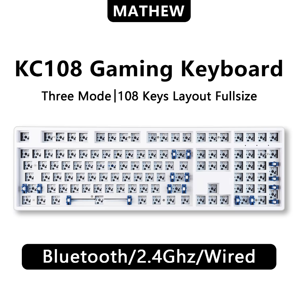 Mathew Tech KC108 Retro Wireless Mechanical Keyboard Kit 108 Keys Full ...