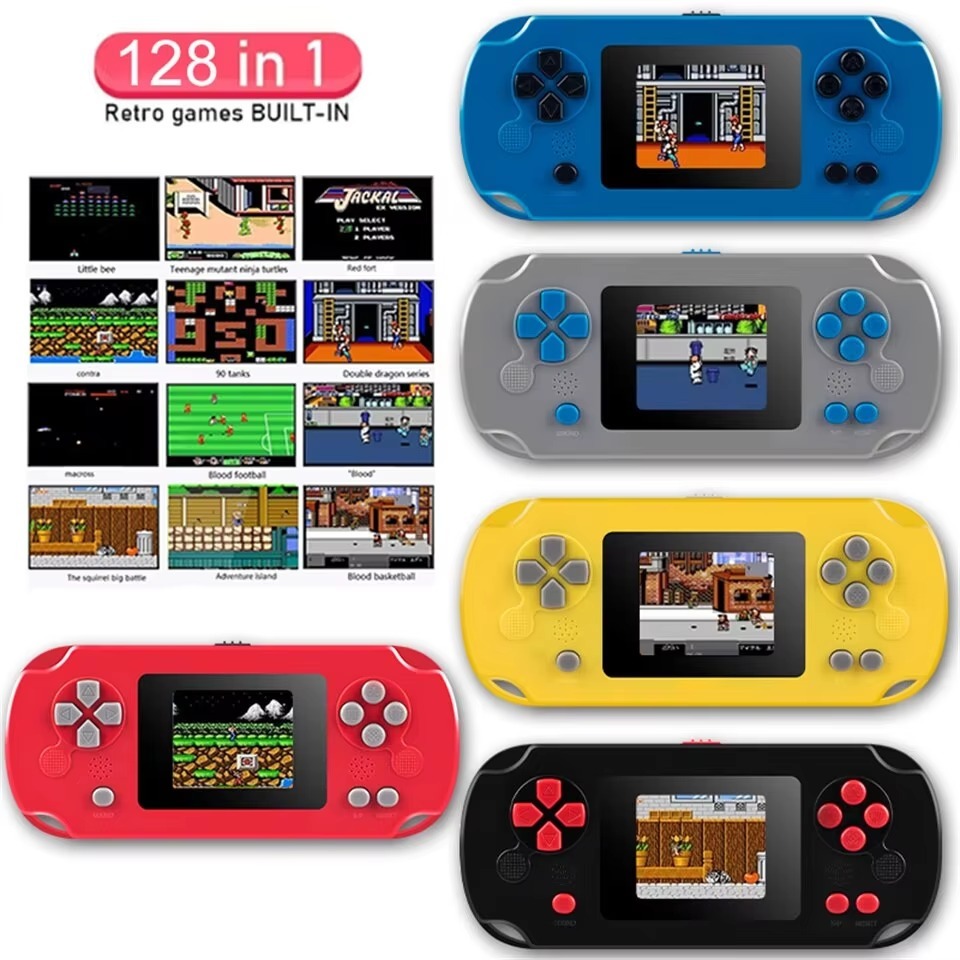 Retro Portable Mini Handheld Video Game Console Built in 128 games TFT ...