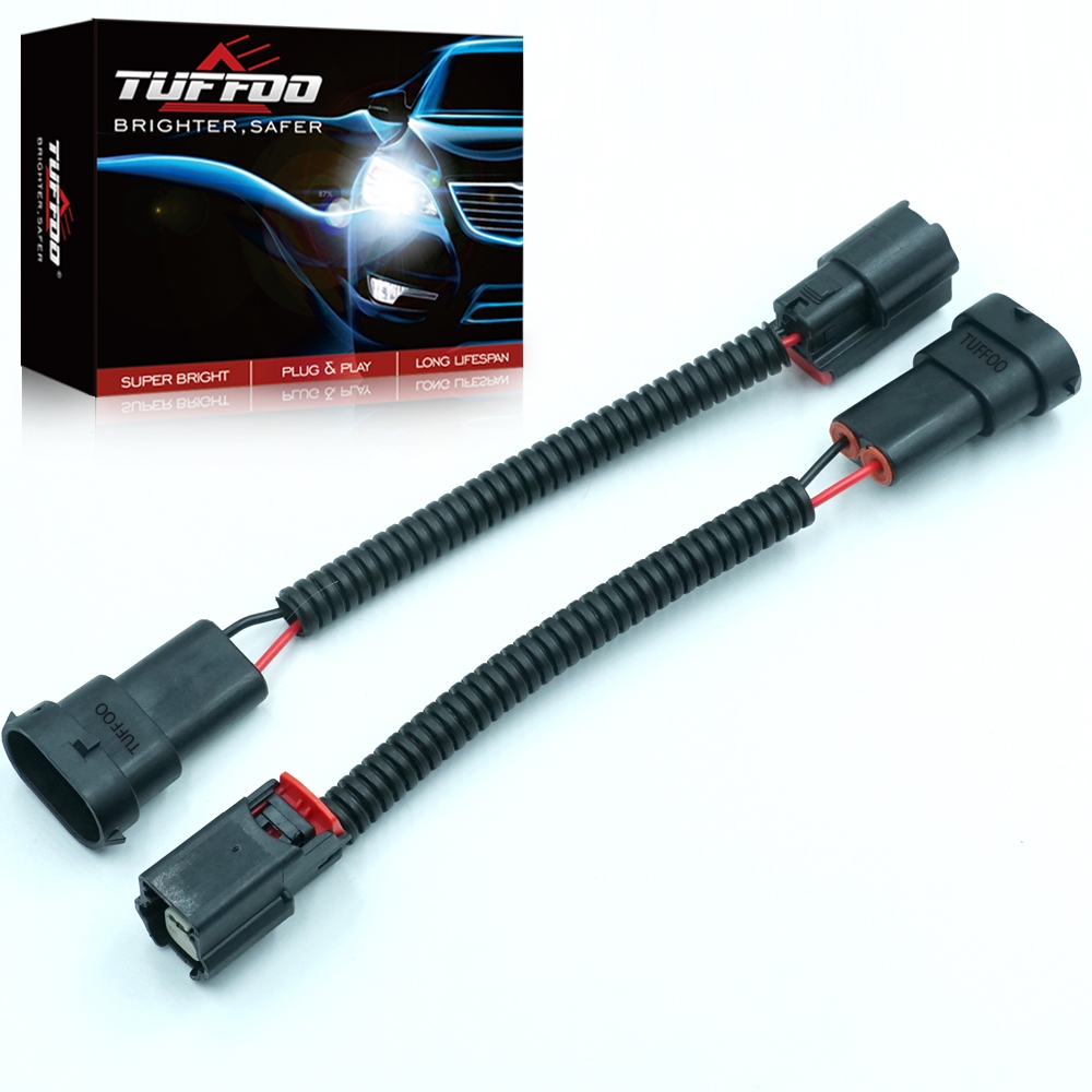 thumbnail image 2 of 9006/HB4 Male Convert To H8/H9/H11 Femal Converter Socket Adapter Pigtail Harness For Headlight / Fog Lamp 2Pcs 2 of 12
