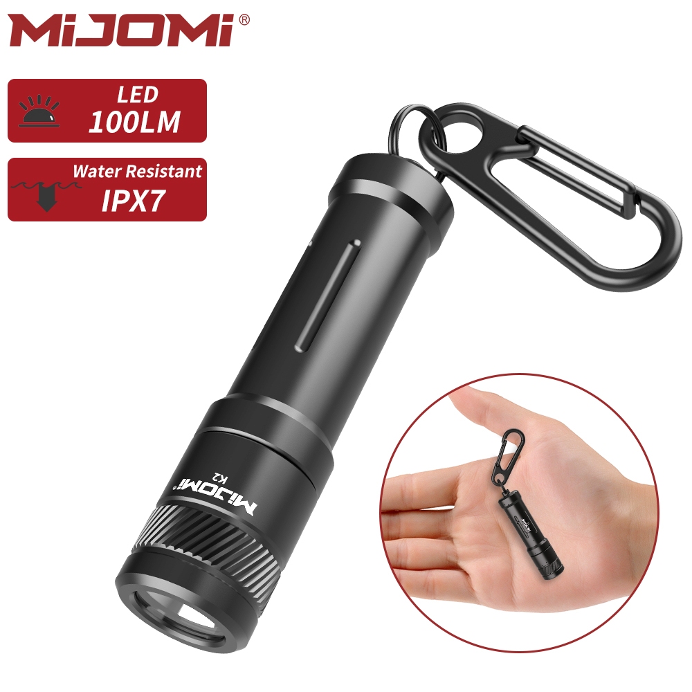 Mijomi K2 Mini Keychain Flashlight 100Lumens Samsung LED AAA battery ...