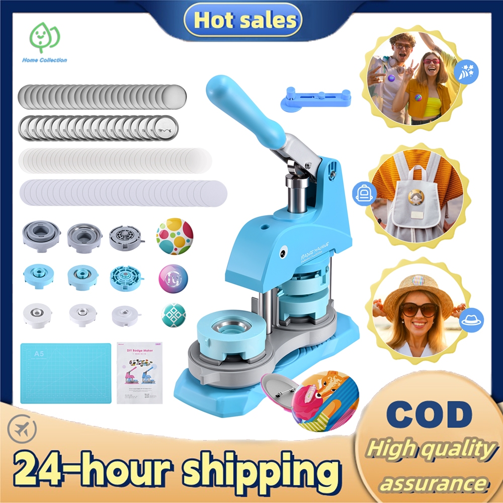 high quality！Button Badge Maker Machine, 25+32+58mm 3 Molds DIY Pin ...