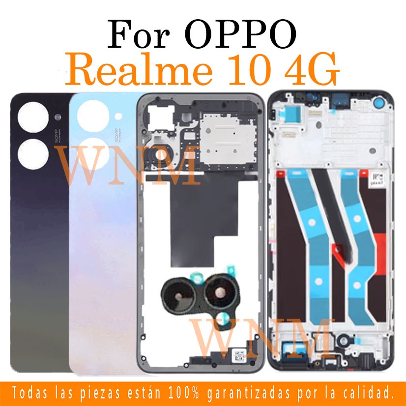 For OPPO Realme 10 4G RMX3630 Front Frame Bezel Back Battery Cover ...