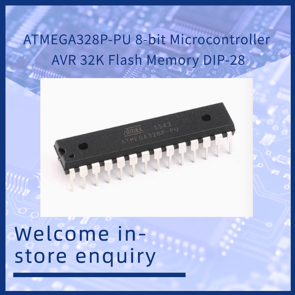 ATMEGA328P-PU 8-bit Microcontroller AVR 32K Flash Memory DIP-28 ...