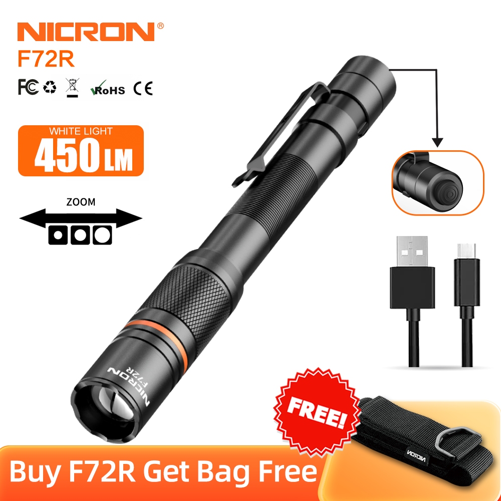 DARKBEAM 365nm UV Flashlight - 36W Rechargeable Blacklight For Pet Urine, Minerals & Leaks