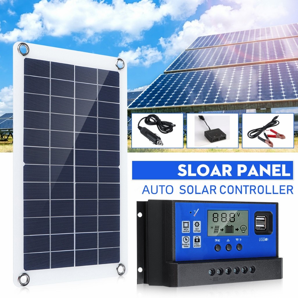 100W Solar Panel Kit E met 20A 12V 24V -controller voor Autocamping