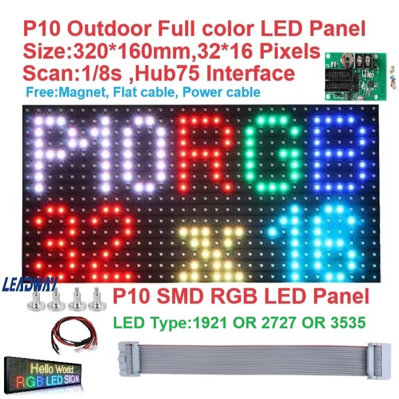 P10 Outdoor RGB Full Color LED Digital Programmable Signage Led ...