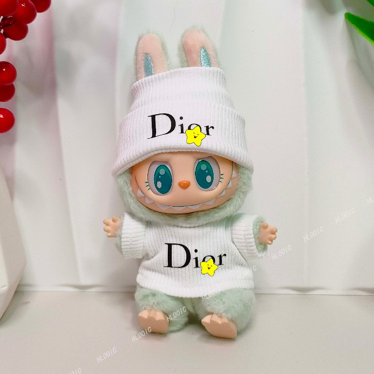 15cm 17cm Labubu clothes hat bag skirt Labubu V1 V2 V3 little milan have a  seat macaron doll clothing Accessories