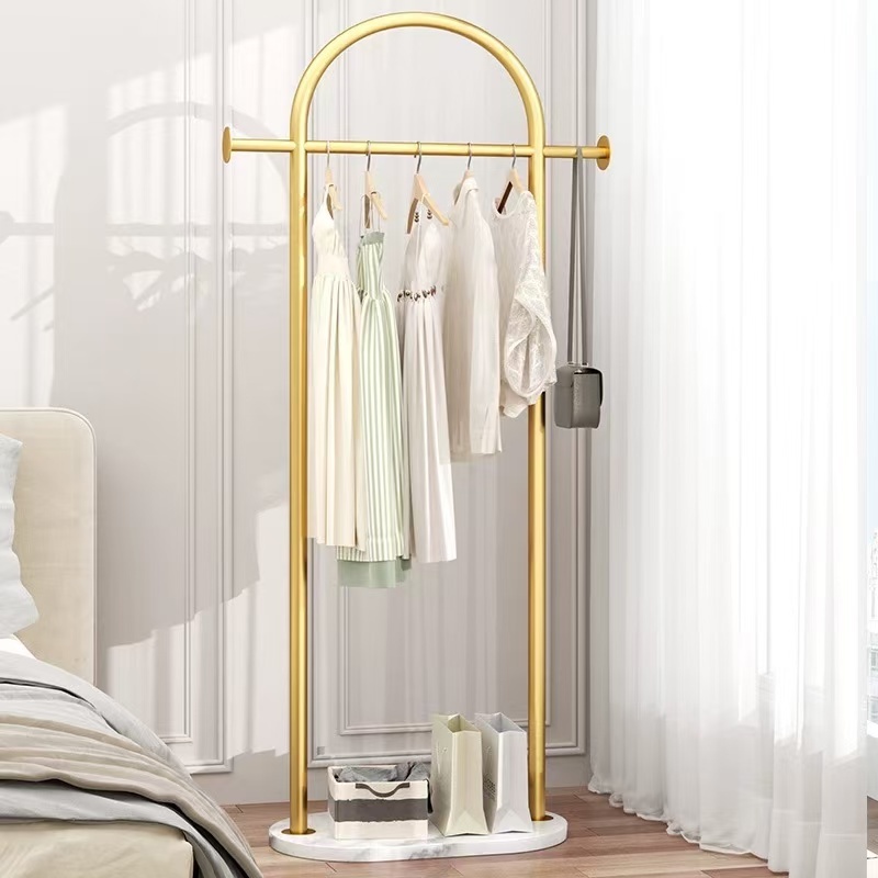 Luxury Metal Clothes Rack 170cm Stand Coat Rack Marble Hanger Rack for ...