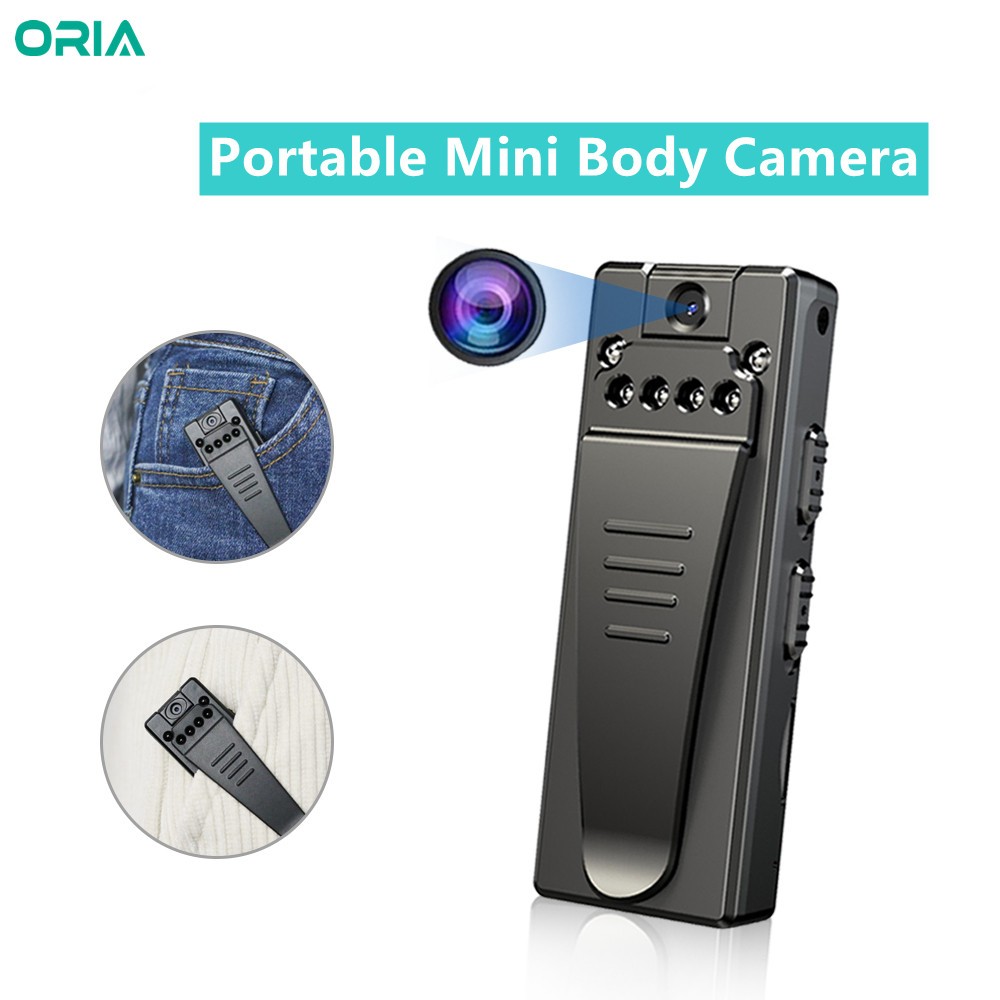 ORIA Portable Mini Body Camera HD 1080P Wireless Wearable Video ...