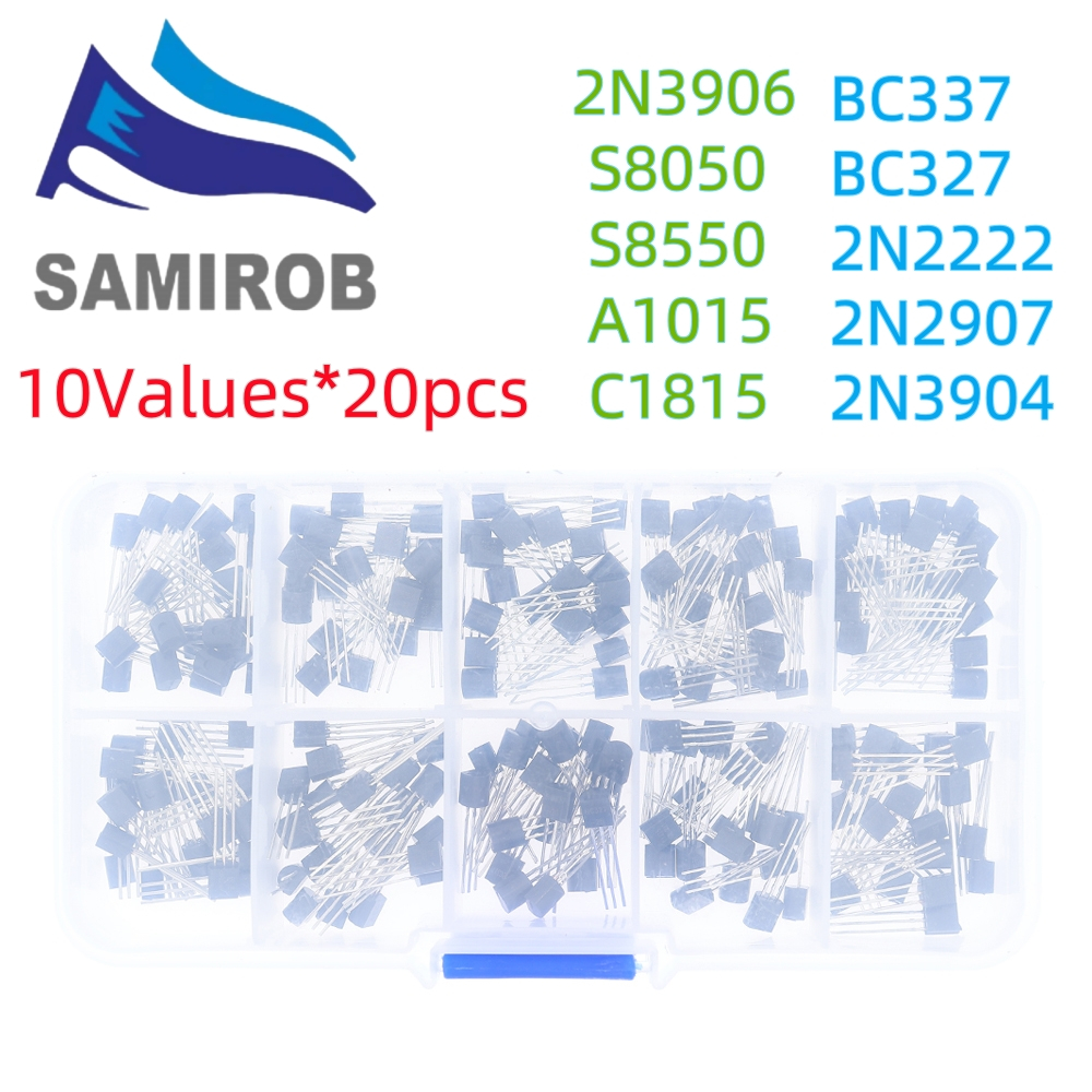 600PCS TO-92 Transistor 15 Types Values Kit Set 2N222/ 2N3904/?2N3906/ 2N5401/ 2N5551/ A1015/ – buy at low prices in the online store