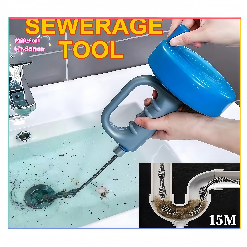 3M/5M/10M/15MDrain Unblocker Tool Clog drain Snake SinkTub Sewer ...