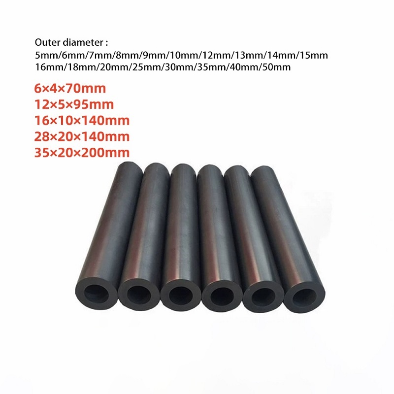 6/12/16/28/35mm OD Graphite tube Hollow carbon cylindrical rod 4/5/10 ...