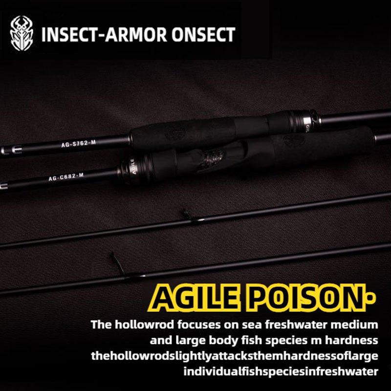 INSECT-ARMOR Medium Action 7-28g Fishing Rod 2.04m/2.19m/2.28m Full ...