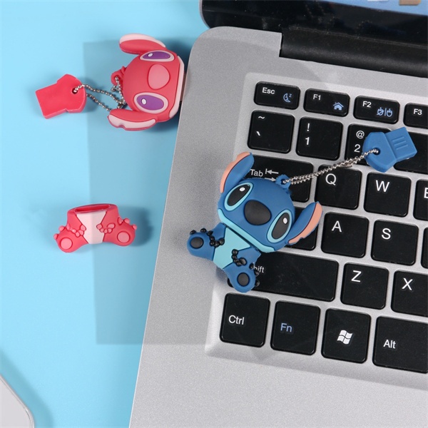 Customized Cute Stitch Cartoon Silicone Flash Drive 1GB 2GB 4GB 8GB ...
