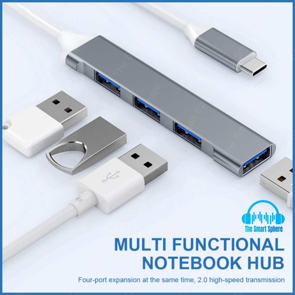 USB 3.0 Hub Type-C 4 Ports High Speed Splitter Adapter Multi Expander ...