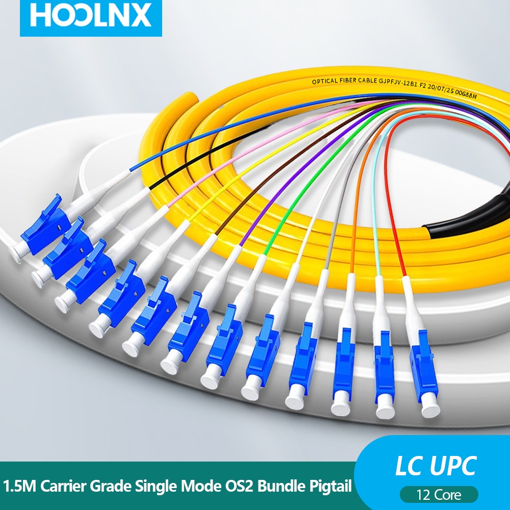 HOOLNX Carrier Grade LC UPC 12-Core Single Mode 1.5M LSZH Ribbon ...