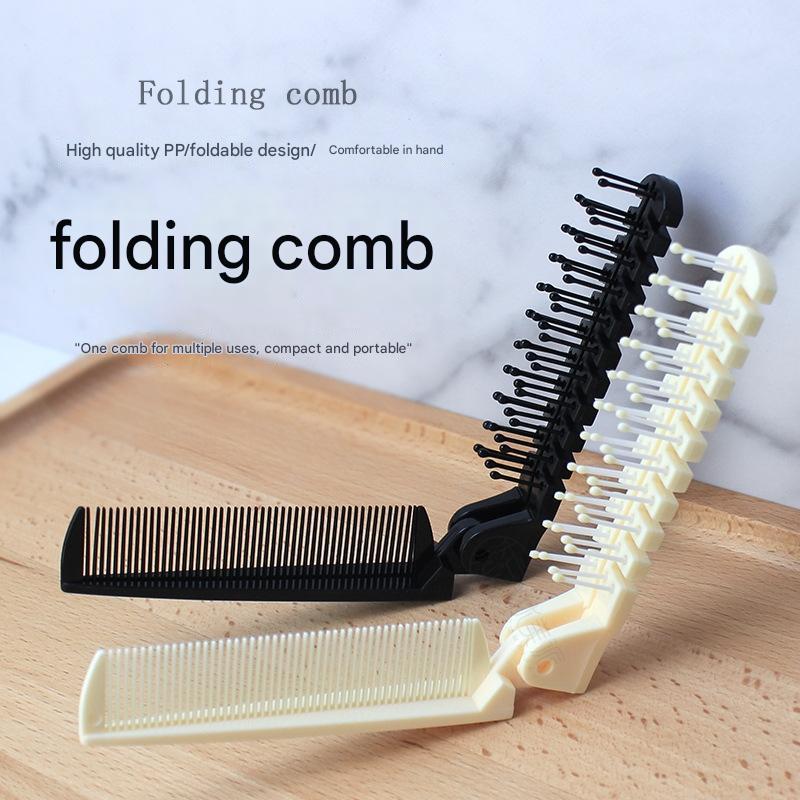 [COD] 2 in 1 Foldable Comb Hair Brush Mini Anti Static Air Bag Fluffy ...