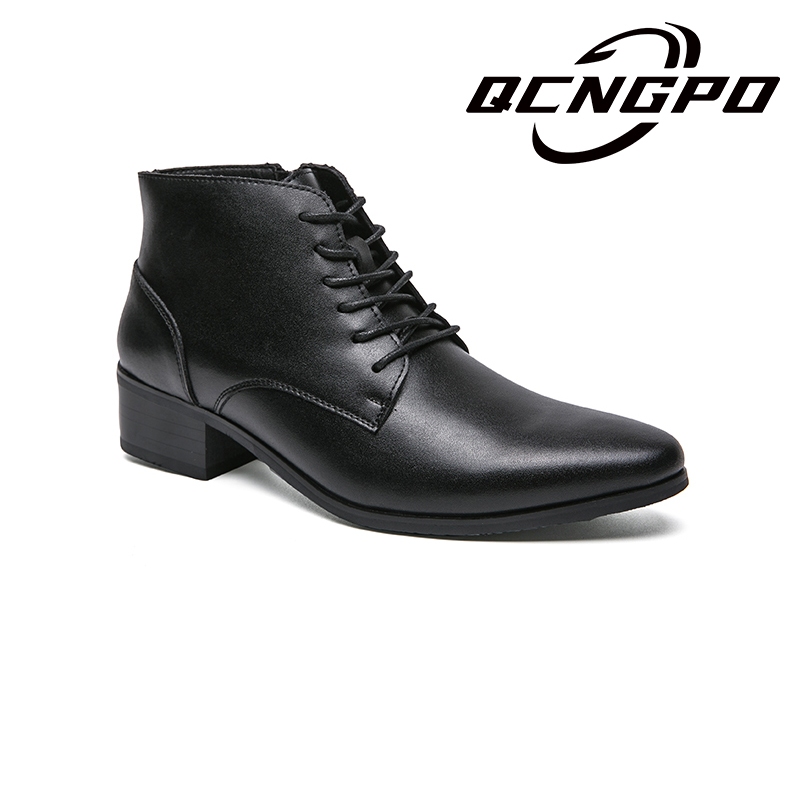 High-Top Leather Shoes Short Boots Genuine Ankle Casual Pointed Chelsea  Zipper Retro Korean Version Frosted