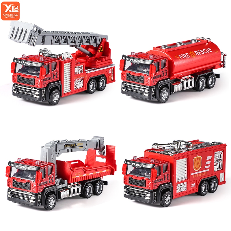 Excavator, Fire Truck, Alloy Engineering Car, Toy, Alloy Miniature Car