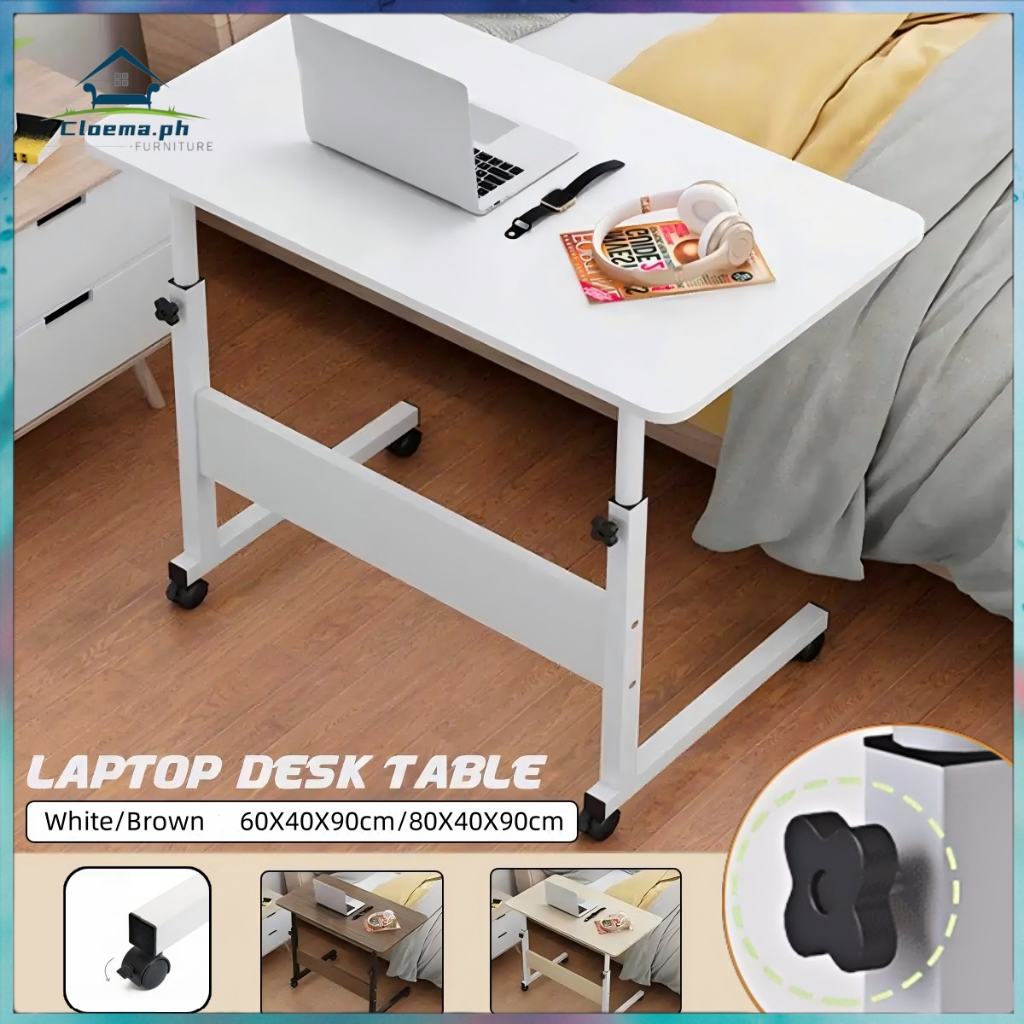 Adjustable Height Laptop Table Standing Study Table Bedroom Side Table ...