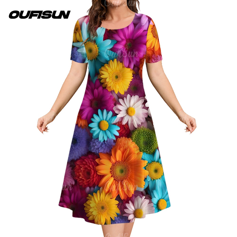 Daisi Watercolor Dress