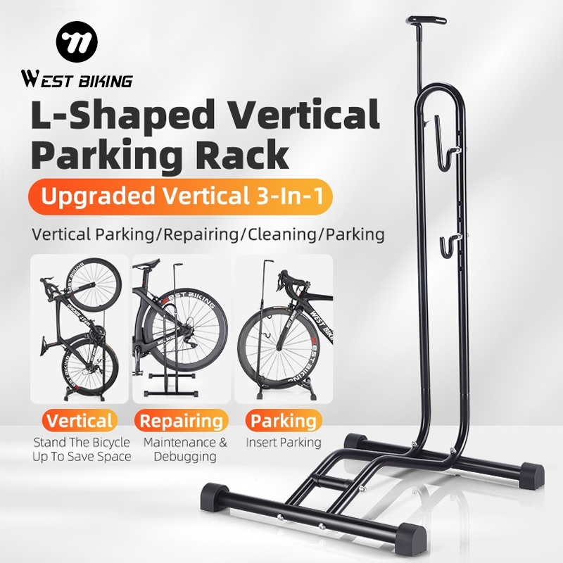 WEST BIKING 3 in 1 Bike Floor Parking Rack Stand Mountain Road Bike ...