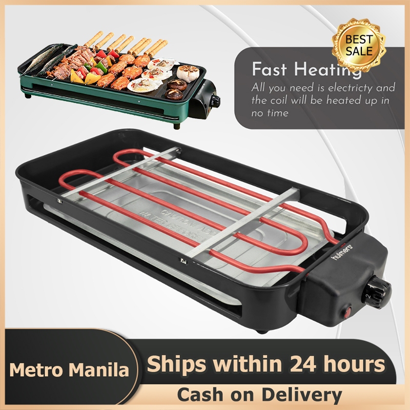Ready Stock 220V Electric Non Stick Coating Korean BBQ Grill Square ...
