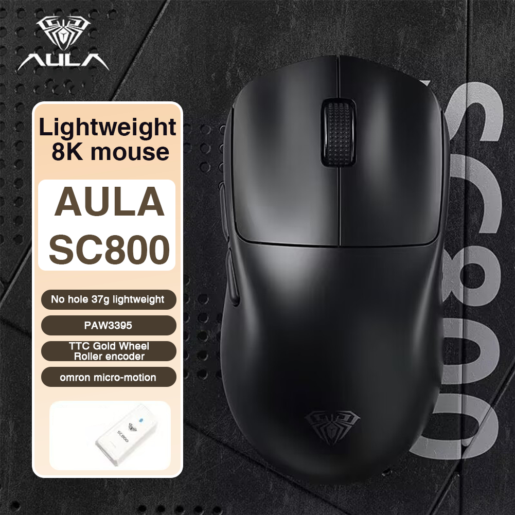 AULA SC800 Gaming Mouse Dual-mode Connect USB-C/2.4G Lightweight 37g ...