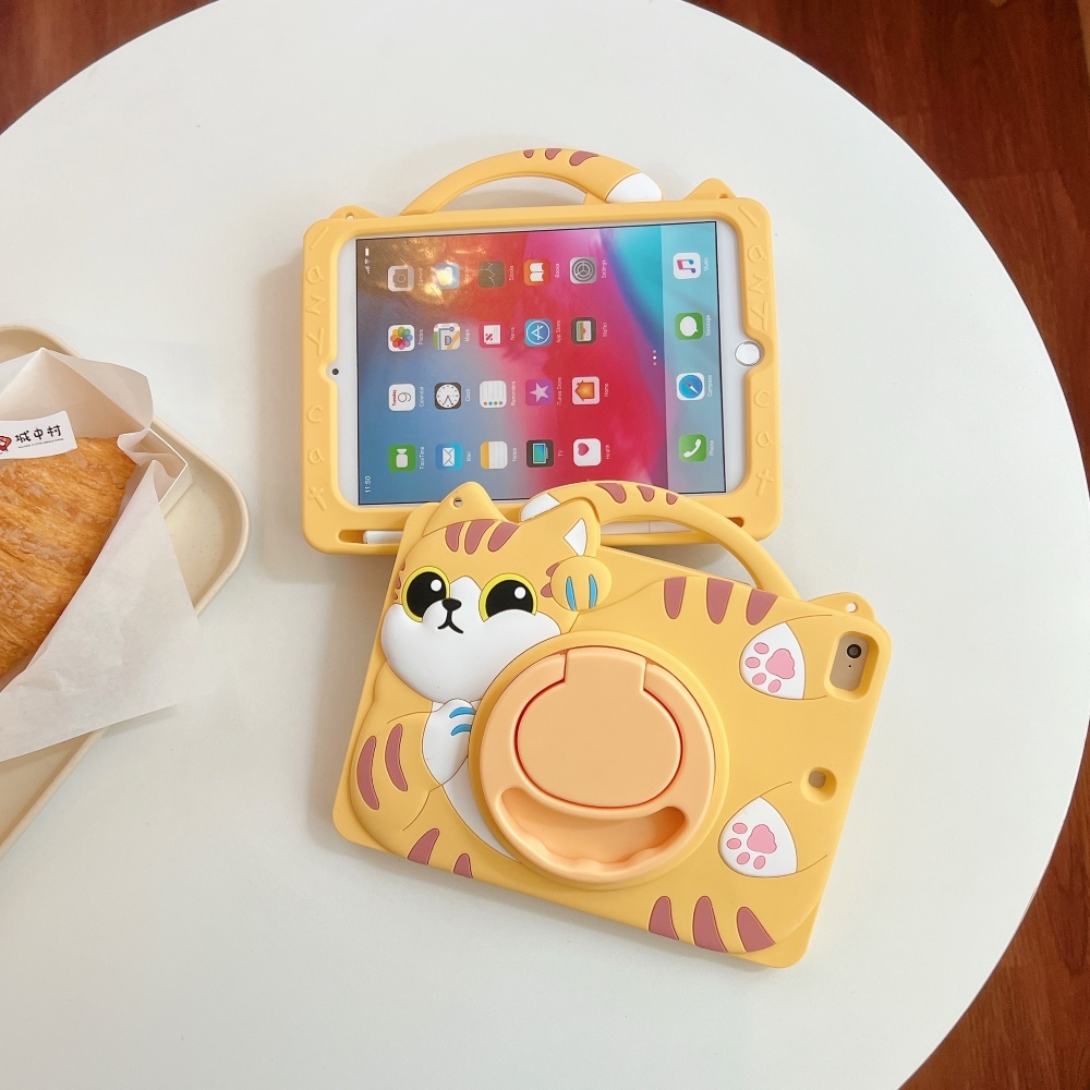 Cartoon Cat Silicone Tablet Case For iPad 7 8 9 10th 10.2 Air Mini 1 2 ...