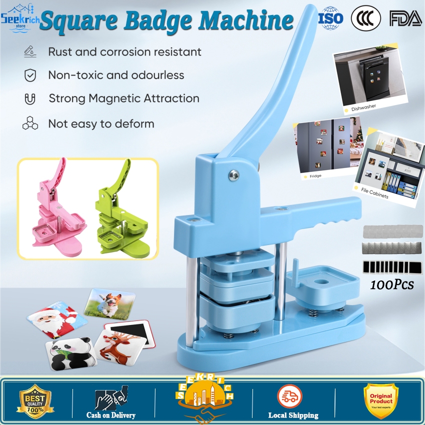 ⭐Local Delivery⭐ Button Maker Machine,50mm Square Badge Machine,Square ...