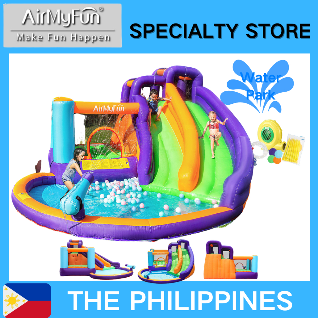 AirMyFun Inflatable Slide Playground Outdoor Kids Play House Inflatable ...