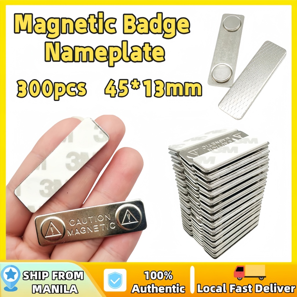 100/200/300pcs Strong Magnetic Name Plate Badge/Nameplate Magnet/Tag ...