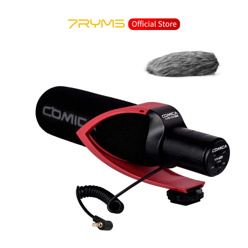 COMICA CVM-V30PRO Microphone Shotgun Pour Caméra DSLR - Version Rouge