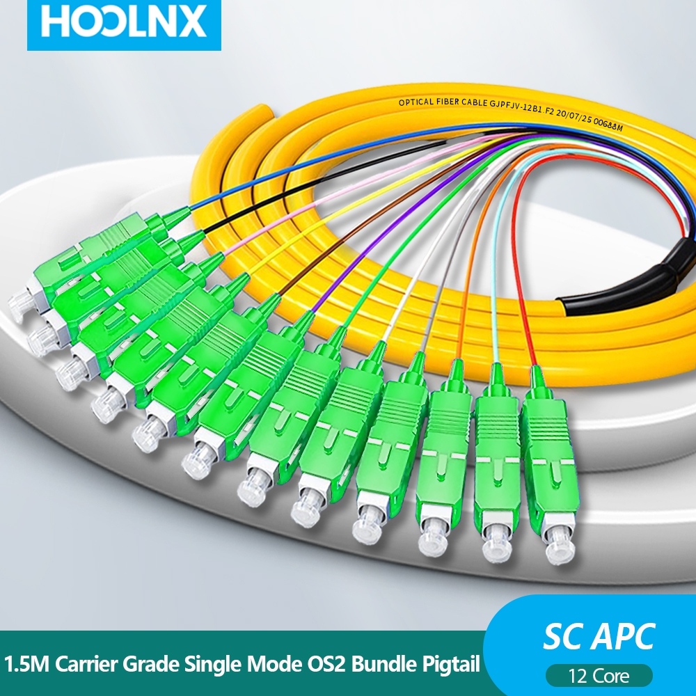 HOOLNX Carrier Grade SC APC 12 Core Single Mode 1.5M LSZH Ribbon ...