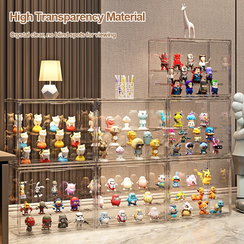 Acrylic Display Case Boxes Popmart Transparent Storage Organizer Toy ...
