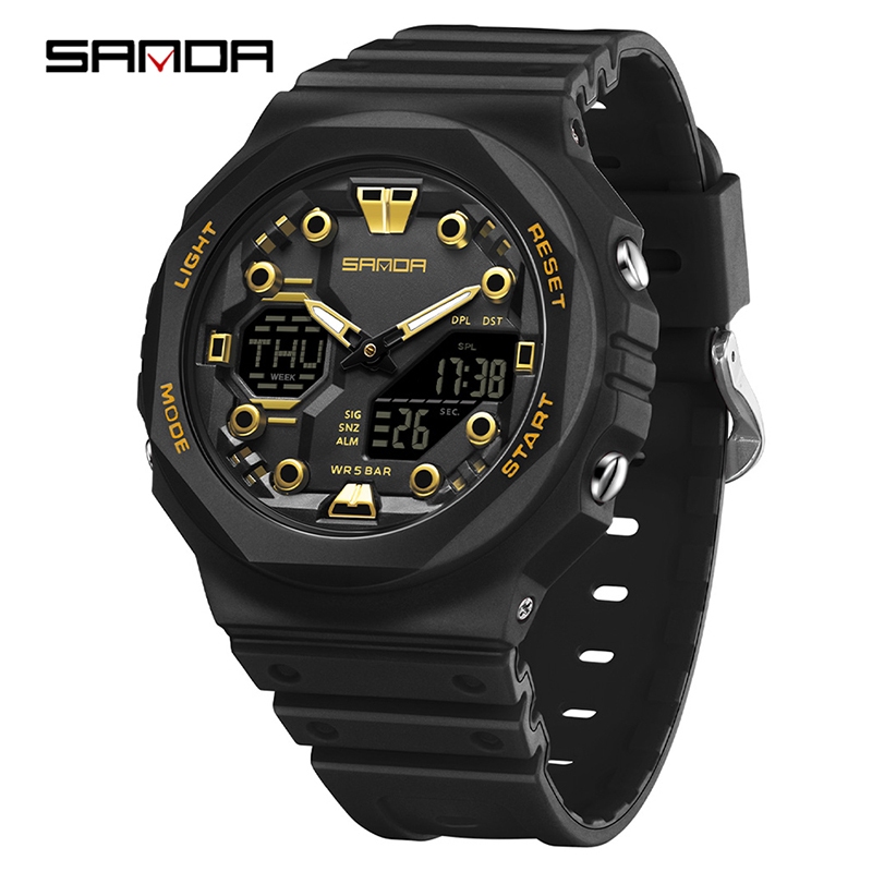 Sanda 6200/Original Large Dial Multifunctional Trendy Urban 